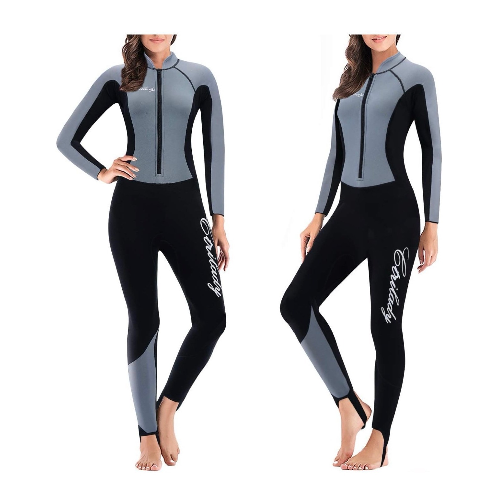 Ctrilady Wetsuit Women 2mm Neoprene Full Wetsuit Long Sleeve Diving Suit